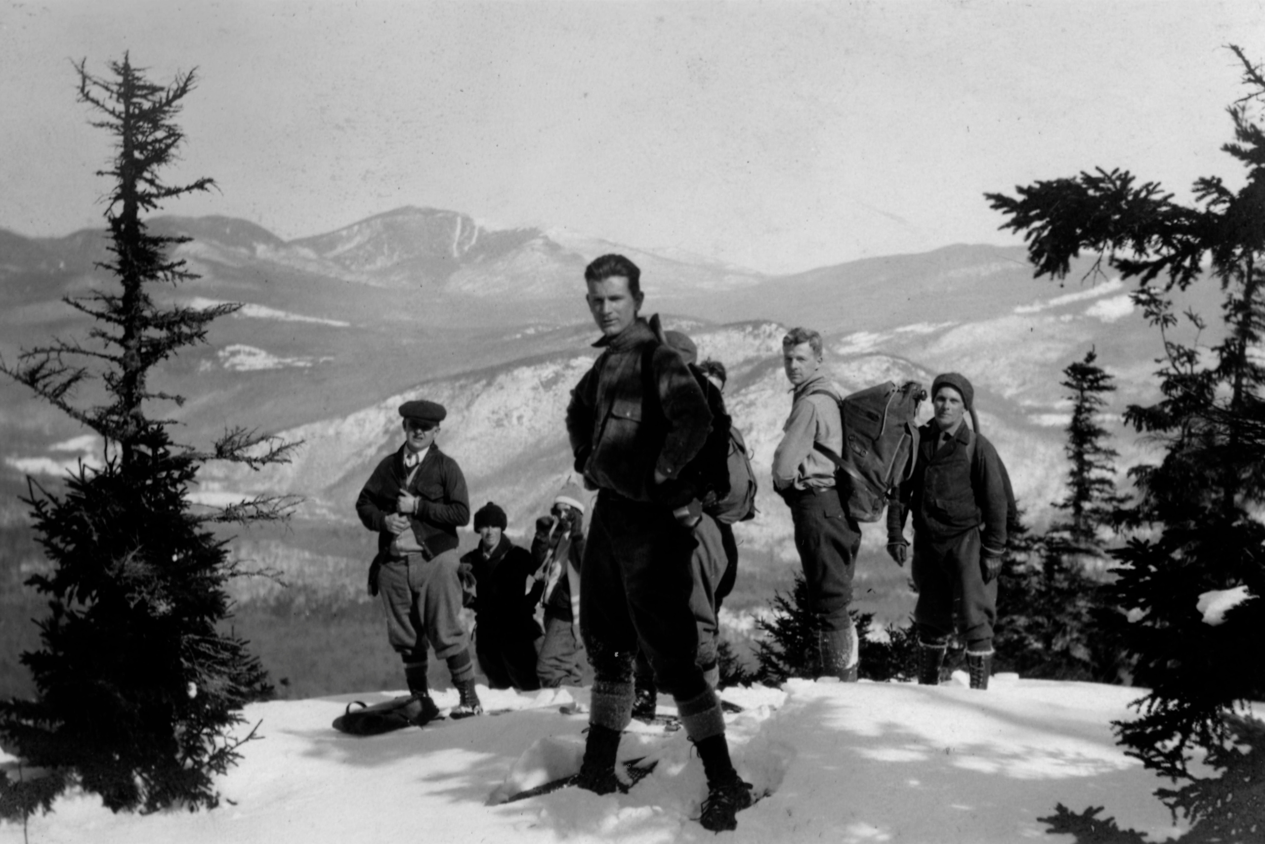 Snowshoers On Iron Mountain Nh 1920 Snowshoers On Iron Mountain Nh 1920s